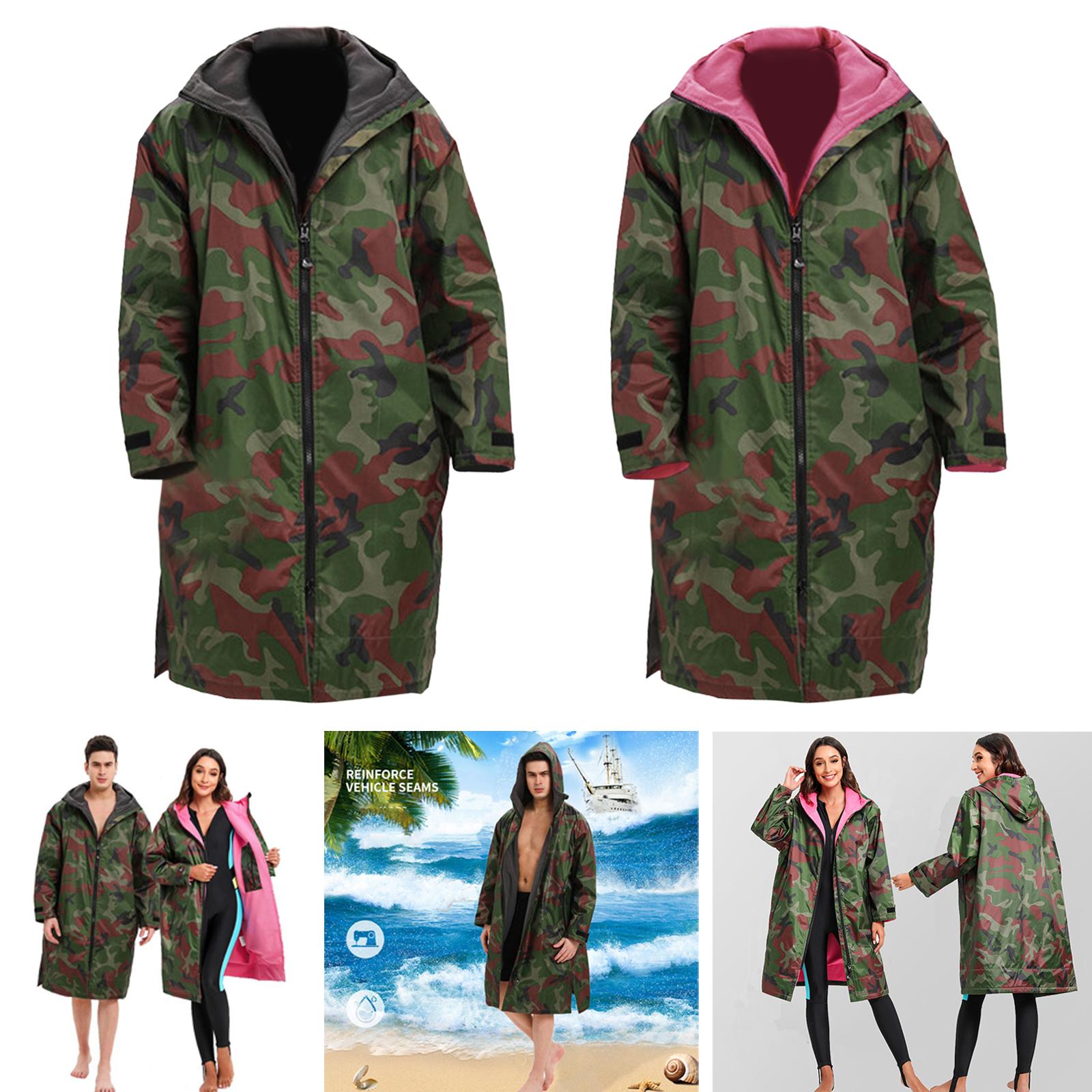 Long Sleeve Change Jacket Robe - Stay Warm &amp; Dry - Waterproof Oversized Swim Parka - for Swimming/Surfing