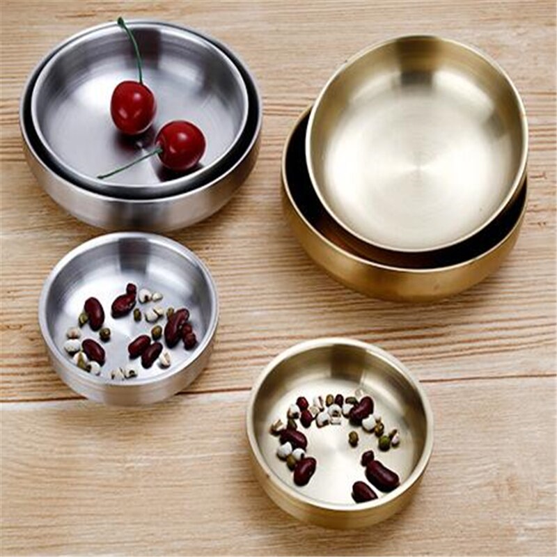 Kitchen Rice Container Picnic Use Tableware Plates Stainless Steel Seasoning Dish Plate Multipurpose Snack Saucers Round Sauce