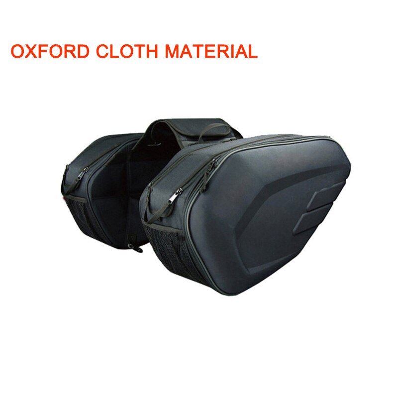 Vandtæt motorcykel sidetasker sadeltaske oxford stof sadeltasker moto bagagerum bagage hjelm ridning rejsetasker: Oxford klud