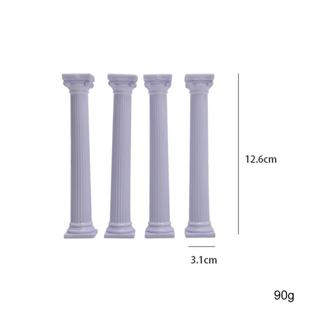 4PCS White Roman Pillars Wedding Cake stand fondant cake tools Support Mold Valentine's Day Wedding Cake Decoration tools: M