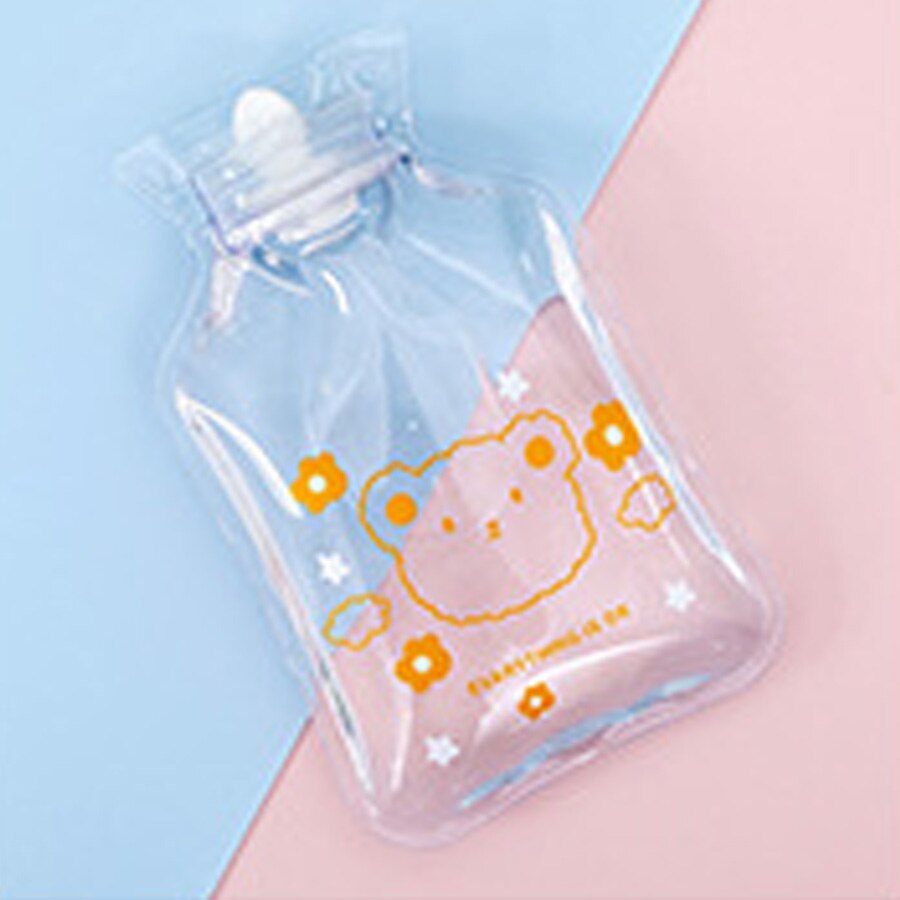 Transparent water injection water bag compress cartoon warm hand treasure warm stomach portable warm water bagA811