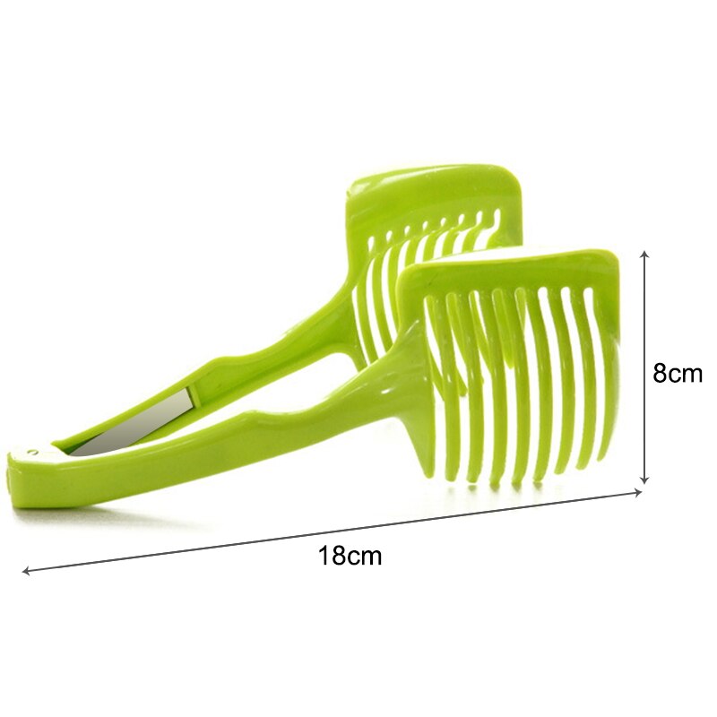 Keuken gadgets Clip Fruit Groente Slicer Tool Aardappel Voedsel Tomaat Ui Citroen Groente Fruit Slicer Cutter Houder