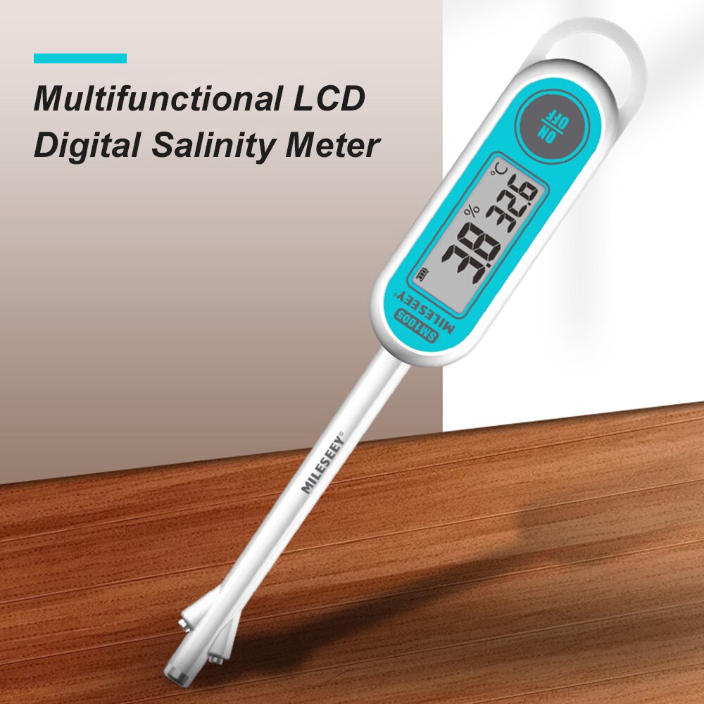 Multi-point Electric Salinity Meter LCD Digital Salinometer Mini Salt Measuring Device Rechargeable Salimeter Salinograph