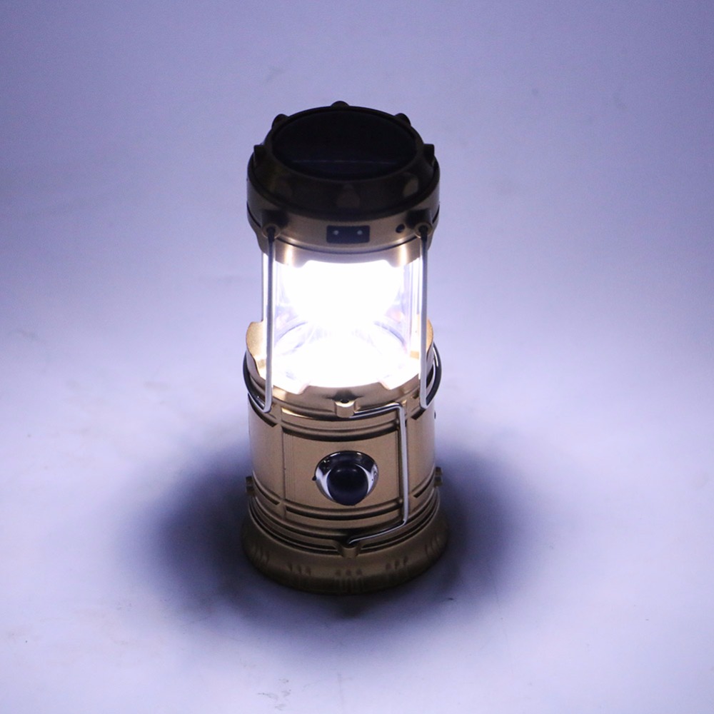 Oplaadbare Solar Camping Lantaarn 300 Lumen 2 LED Lichtbron Poweful Draagbare Camping Lantaarns Outdoor Tent Licht Lamp