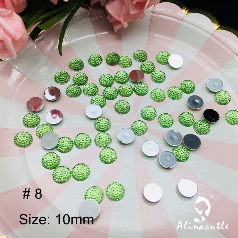 100pc 10mm gems flat bottom flat back round diamond crystals Stone Stickers gem DIY handmade Art Crafts Scrapbooking crystals