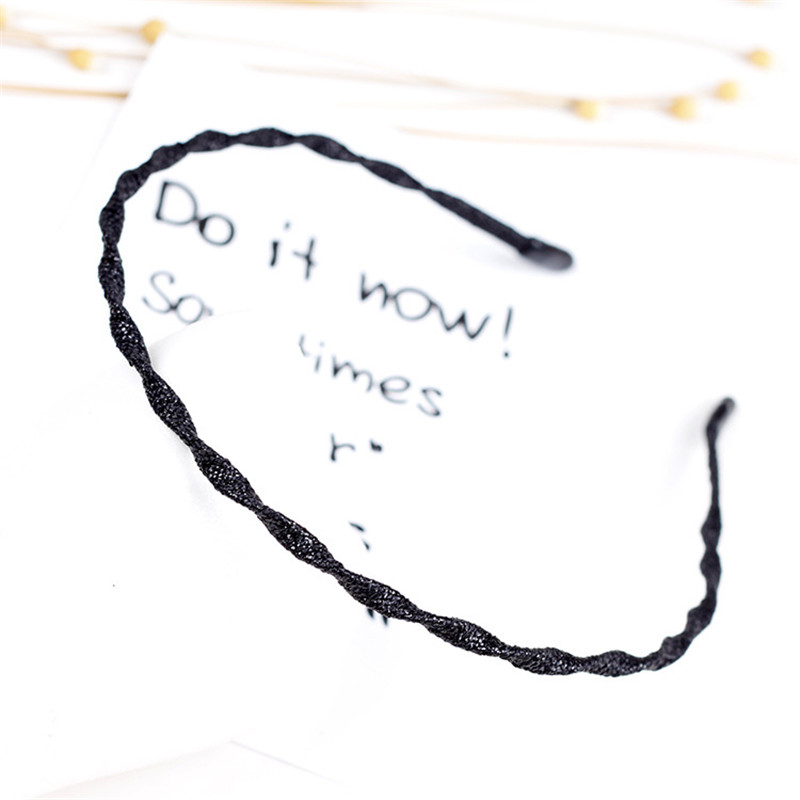 Frauen Klassische Schwarz Braun Kunststoff Stirnbänder Dünnen Klar matt Helle Farbe Haarbänder Nicht-Unterhose Haar Band Für Höhle Täglichen Verschleiß: Elfenbein