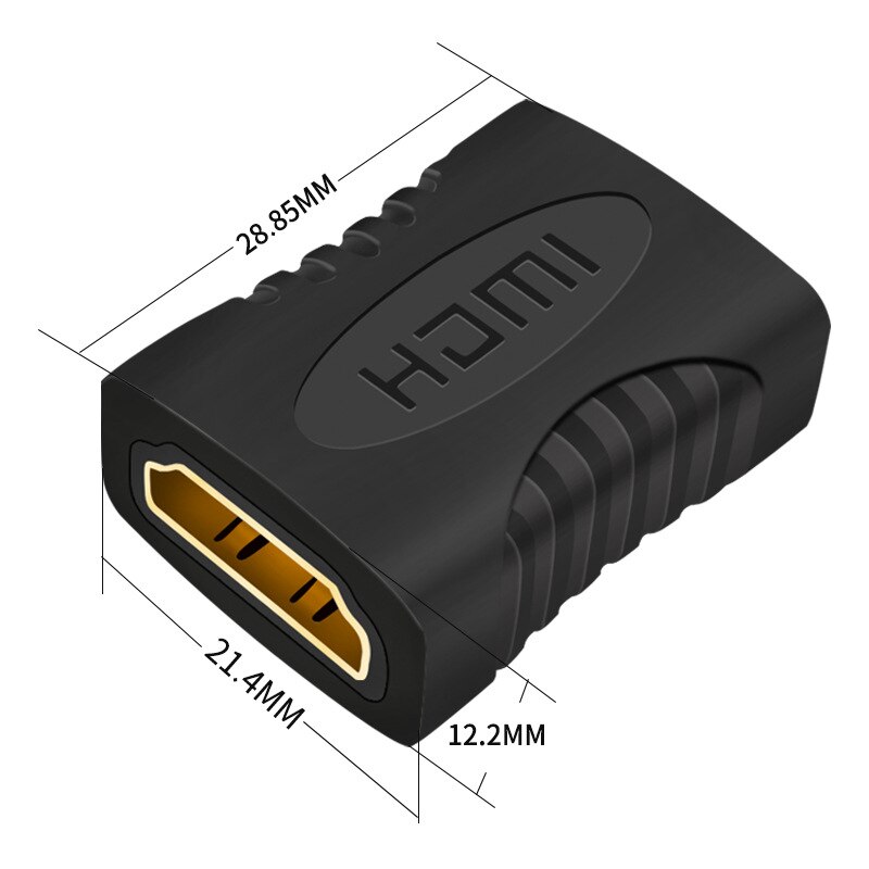 Mini Hdmi-Compatibel Extension Adapter Hdmi Vrouwelijke Naar Hdmi Female Connector Extender Converter Voor Hdtv Projector Monitor 1080P