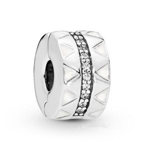 Echter Clip-anhänger mit 925 funkelnden, gezackten sterlingsilberperlen, passend für damenarmbänder und -ketten, Ideal zum selbermachen von schmuck.