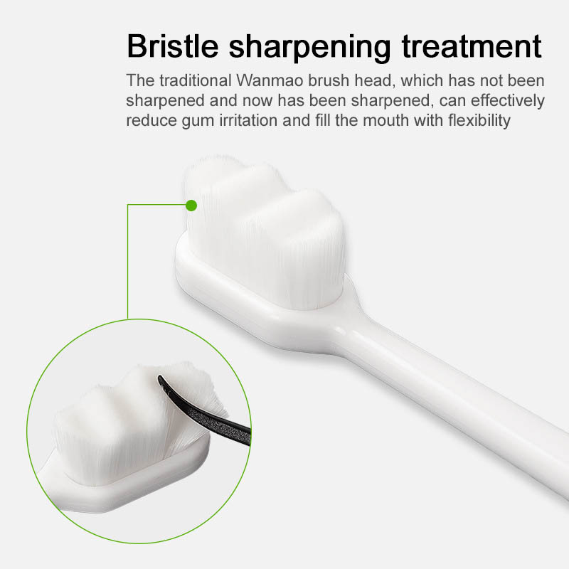 Brosse à dents Ultra-fine, douce, à millions de poils, pour adultes et enfants, nettoyage en profondeur, Portable, voyage, soins buccaux, 1 pièce