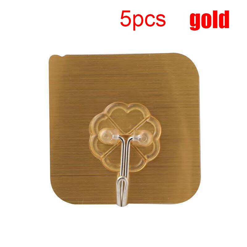 Double-Sided Adhesive Wall Hooks Hanging Picture Photo Frame Hangers Hooks Hanger Transparent Hooks Suction Cup Wall Holder: 5 pairs C