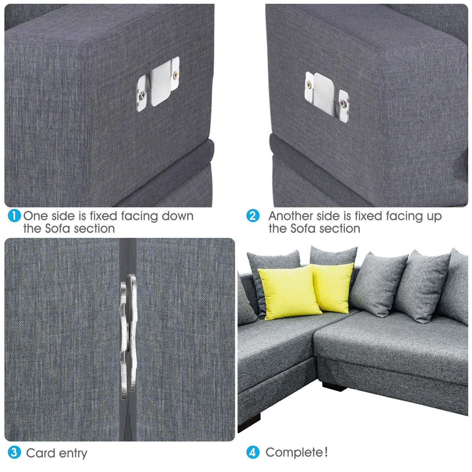 Universele metalen connectoren Inbouw fotolijst Sectionele in elkaar grijpende meubelbeugels Bankconnector Banklinker