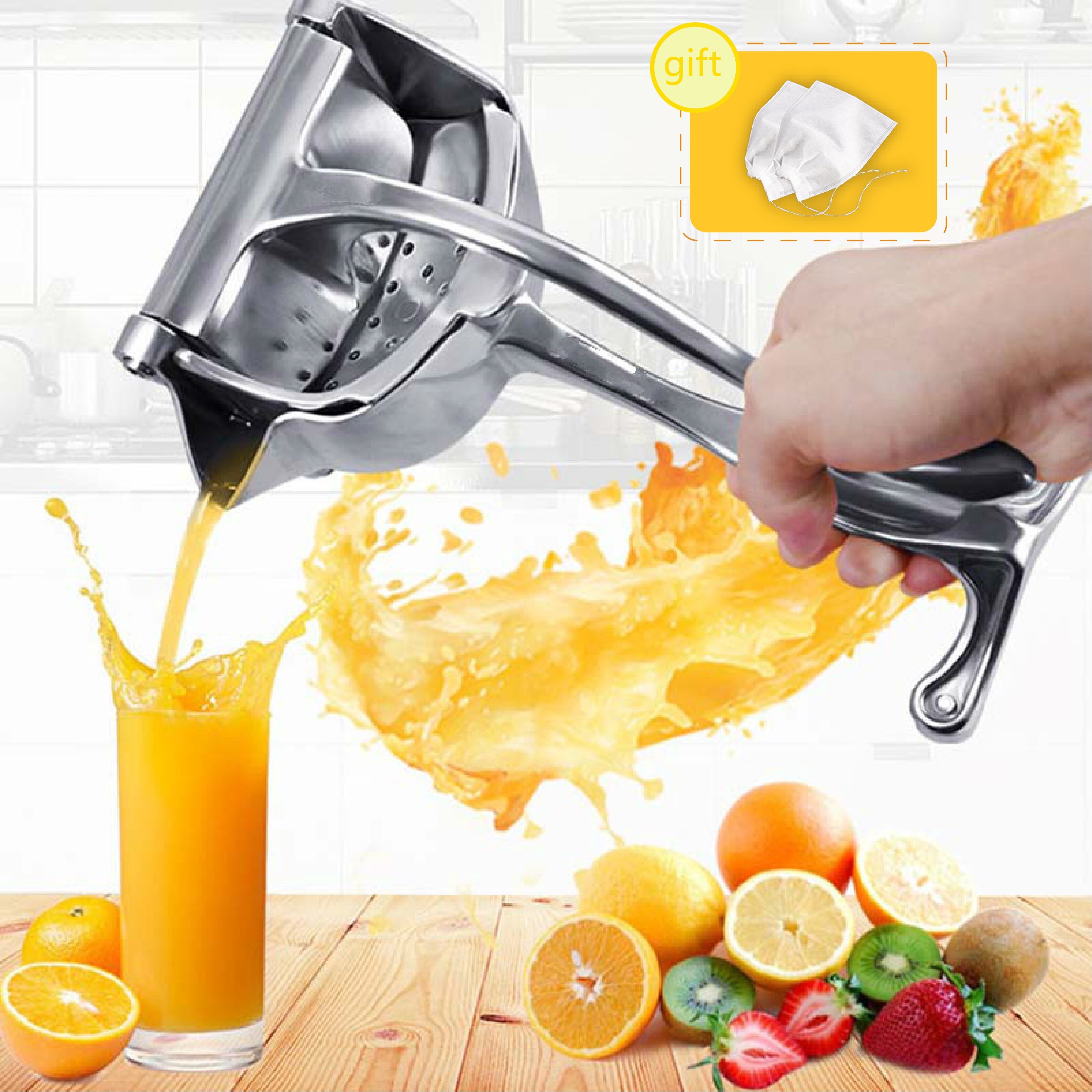 Presse-agrumes manuel en alliage d'aluminium, presse-fruits manuel, grenade, Orange, citron, canne à sucre, outil de cuisine pour fruits