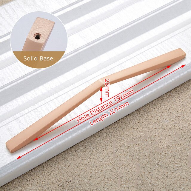Zinc Alloy Gray Gold Cabinet Handles Drawer Knobs Kitchen Cupboard Door Pulls Furniture Handle Cabinet Hardware: Champagne Gold 192mm