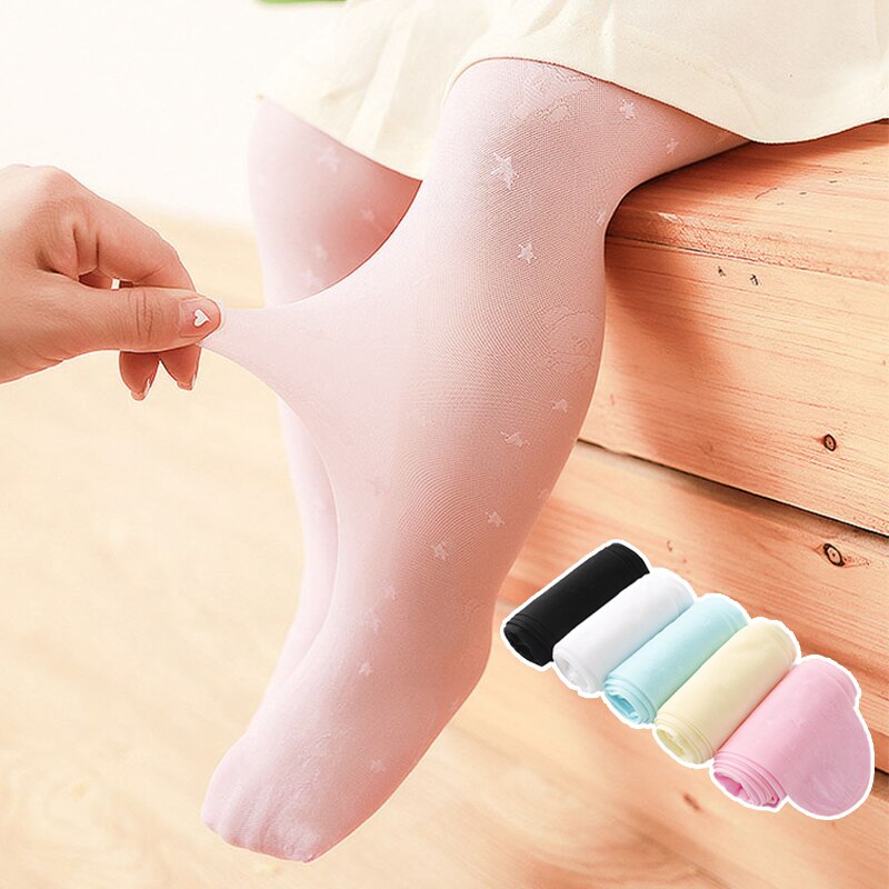 Medias transpirables delgadas para niña, pantis transparentes de Color sólido, para verano