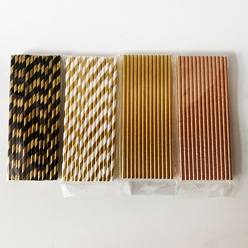 25Pcs Disposable Drinking Straw Eco Friendly colorful Paper Straw For Birthday Festival Decorations Drink Supplies: 2