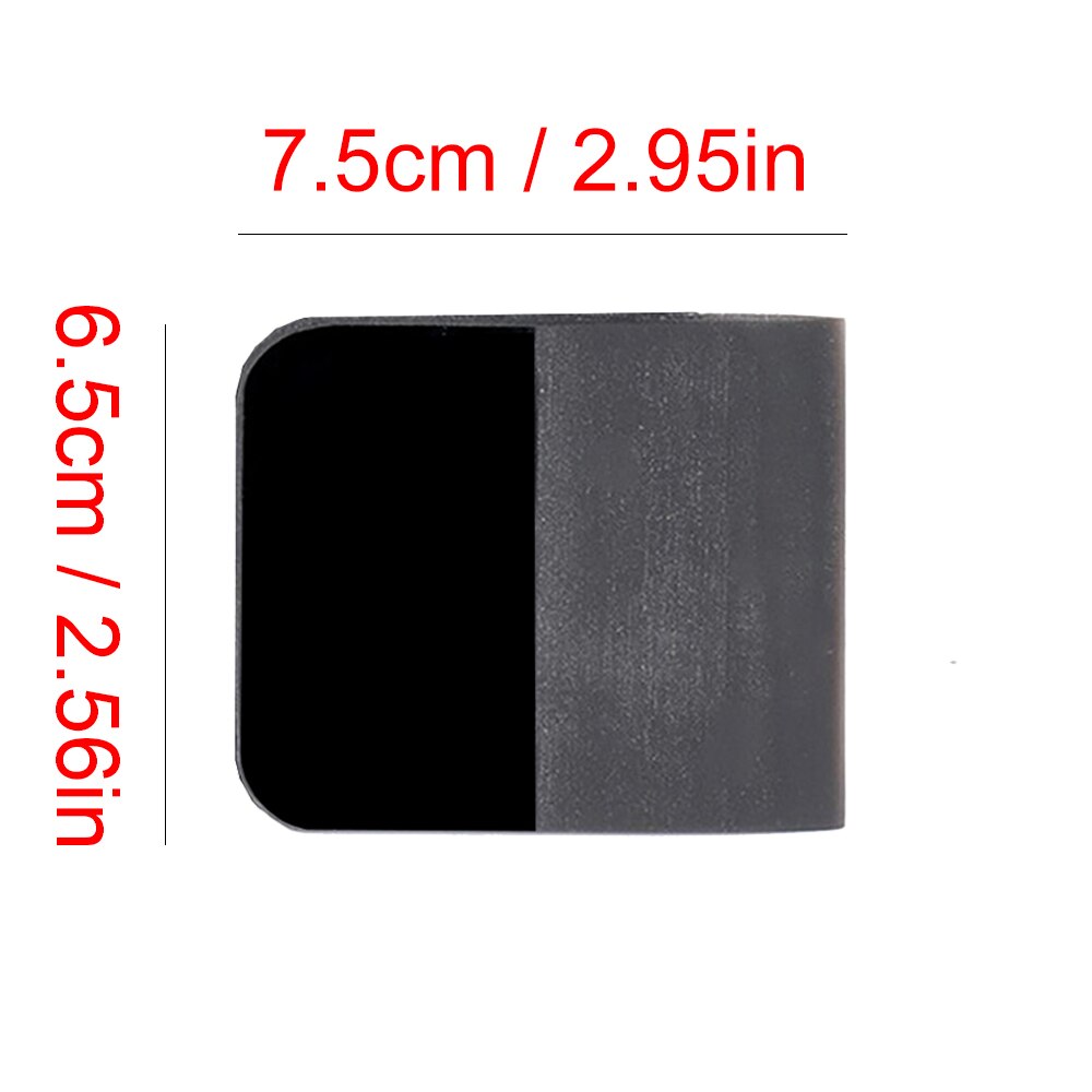 6.5/10/12cm 5.5/7.5cm Width Pink Scraper Soft Rubber Car Window Squeegee Tint Tools Glass Water Wiper Vinyl Wrap Blade B72 B77: 7.5x6.5cm black