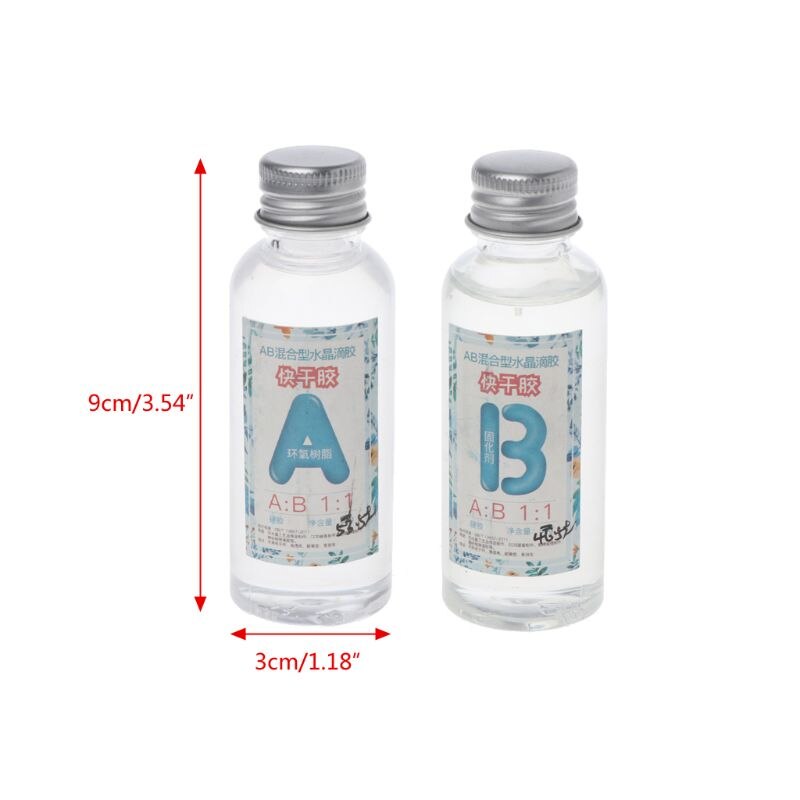 3 Ounce Quick Curing AB Resin 1:1 Kit Clear Hard Epoxy Resin For Jewelry Making 23GB