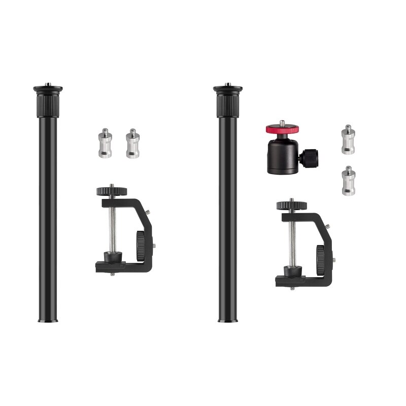 R91A Universal Kits Desk Mount Stand Photography Tabletop C Clamp Mounting Adjustable Table Light Stand for DSLR Camera Video