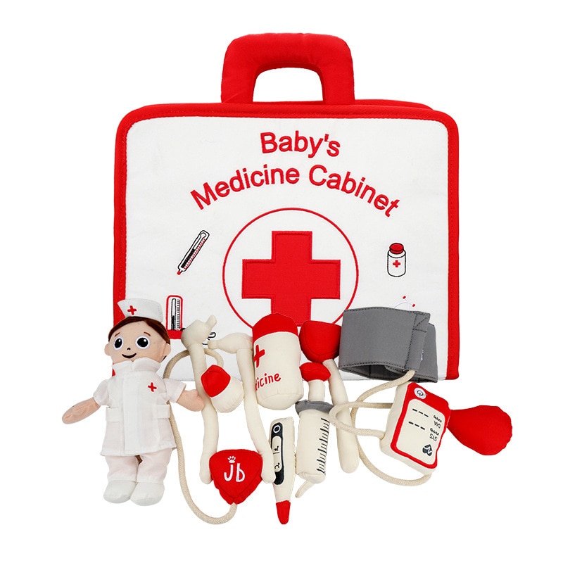 Baby tyg leksaker baby låtsas lek doktor leksaker leksak sjukhus barn doktor set pedagogiska leksaker för barn: Default Title