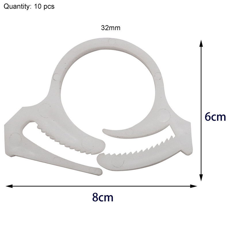 10pcs/lot Drip Tubing Hoop Buckle Garden Micro Drip Hose Irrigation Hose Connector Fittings Micro Jet Clamp: 32mm