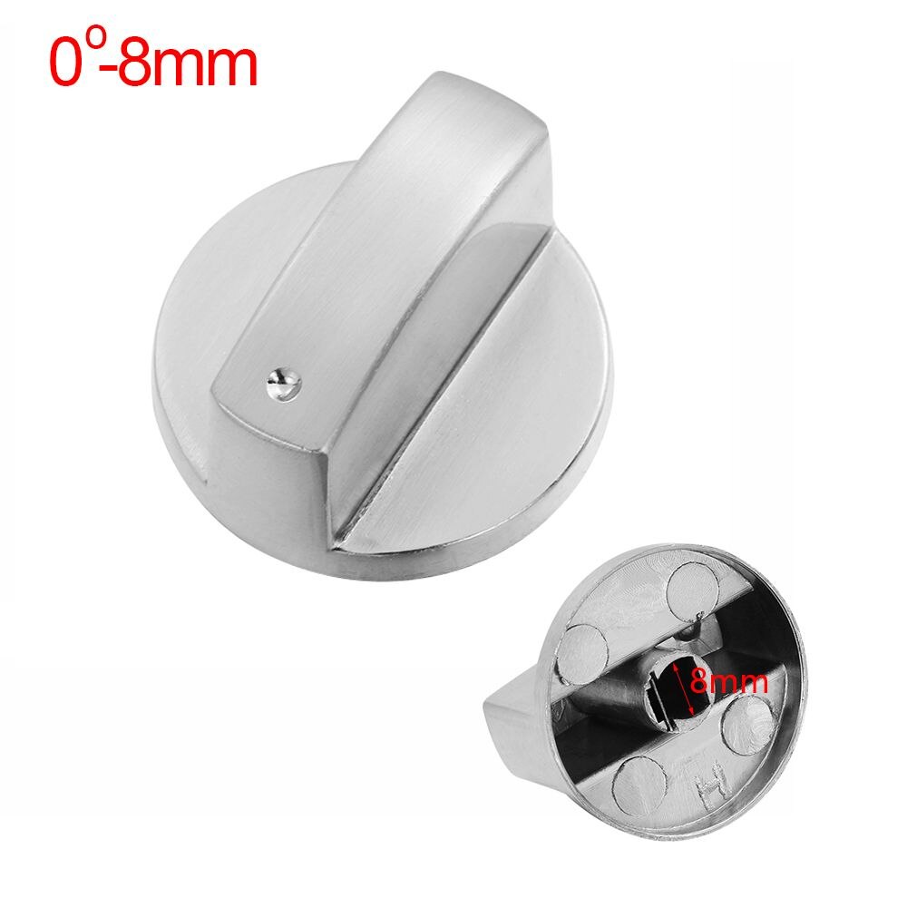 2Pcs 6/8mm Universal Metal Rotary Switch Control Knobs Replacement for Kitchen Cooker Gas Stove Oven Cooktop Accessories: 0-8mm