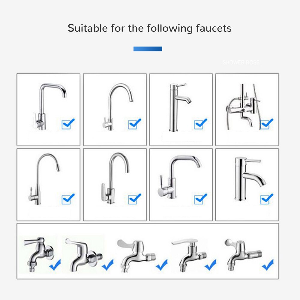 Extensor de grifo de cocina de alta presión, aireador de grifo giratorio, adaptador de boquilla de ahorro de agua, accesorios para lavabo de baño