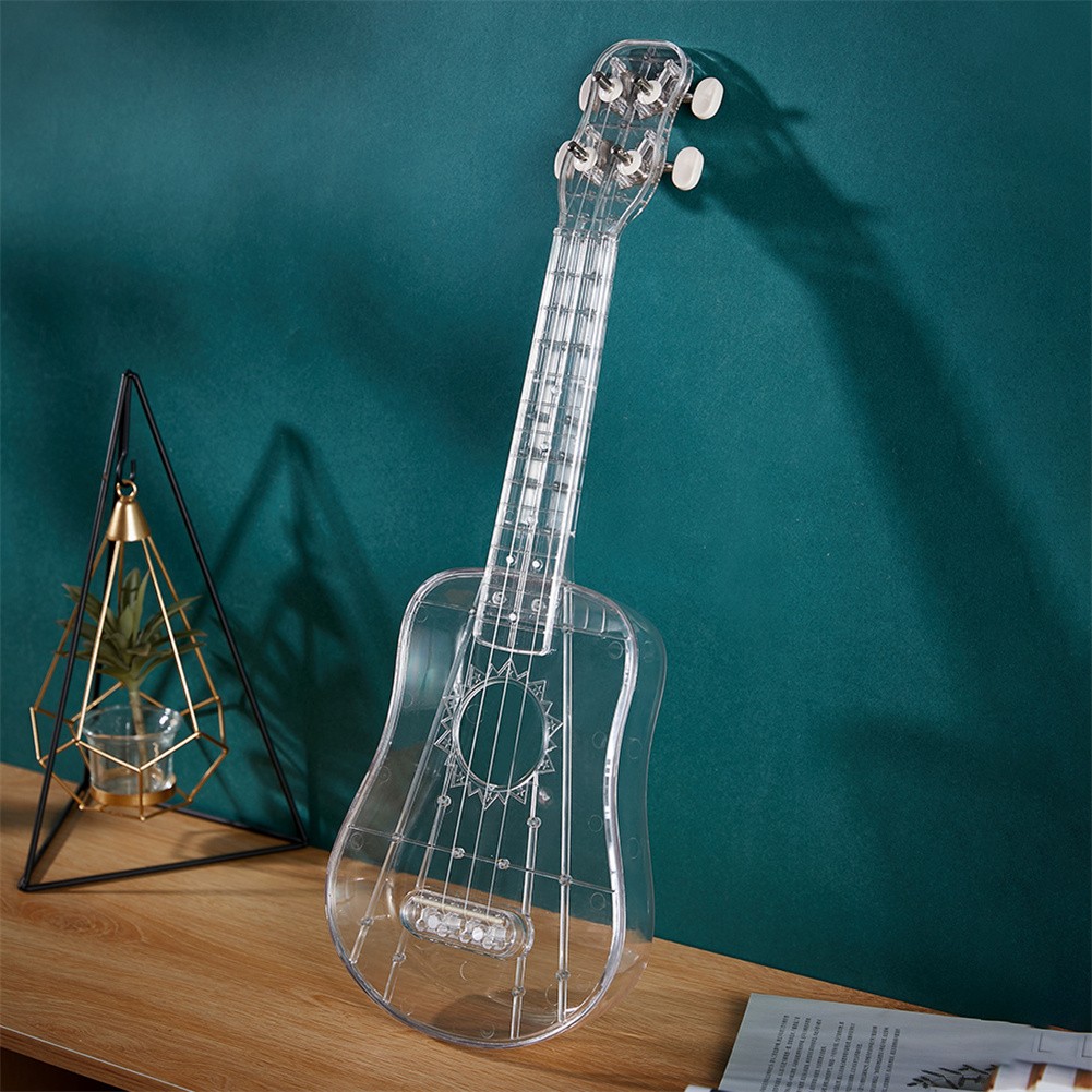 Universal Transparent Ukulele 21 Inch Ukulele 4 Strings Mini Guitar Beginner Instruments Kids Transparent Ukulele With Pick