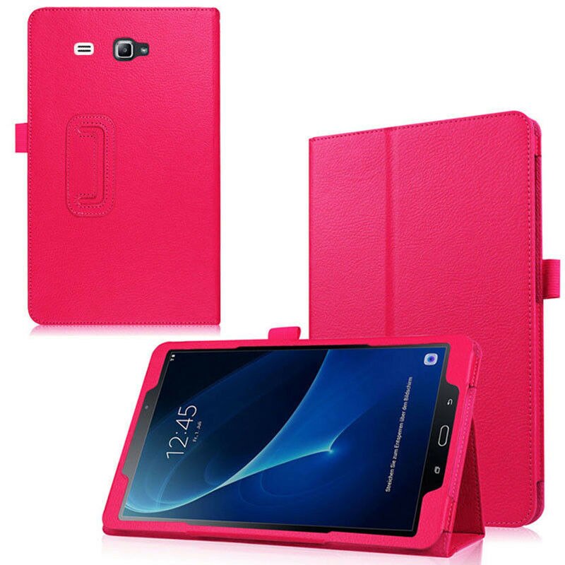 Funda magnética inteligente de cuero PU para Samsung Galaxy Tab A A6 , carcasa de 7 pulgadas con soporte, SM-T280, T285: Rose