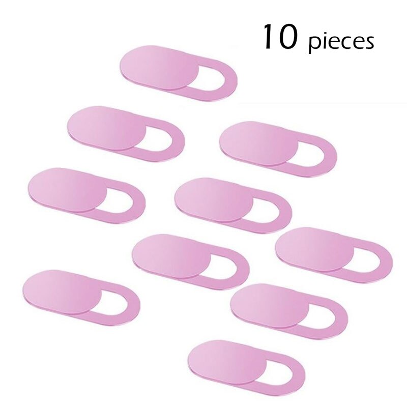 10PCS Webcam Cover for Laptops Antispy Portable Camera Cover Slider Pink For Phone Xiaomi iPad PC Macbook Tablet Privacy Sticker: 10 PCs T1 Pink