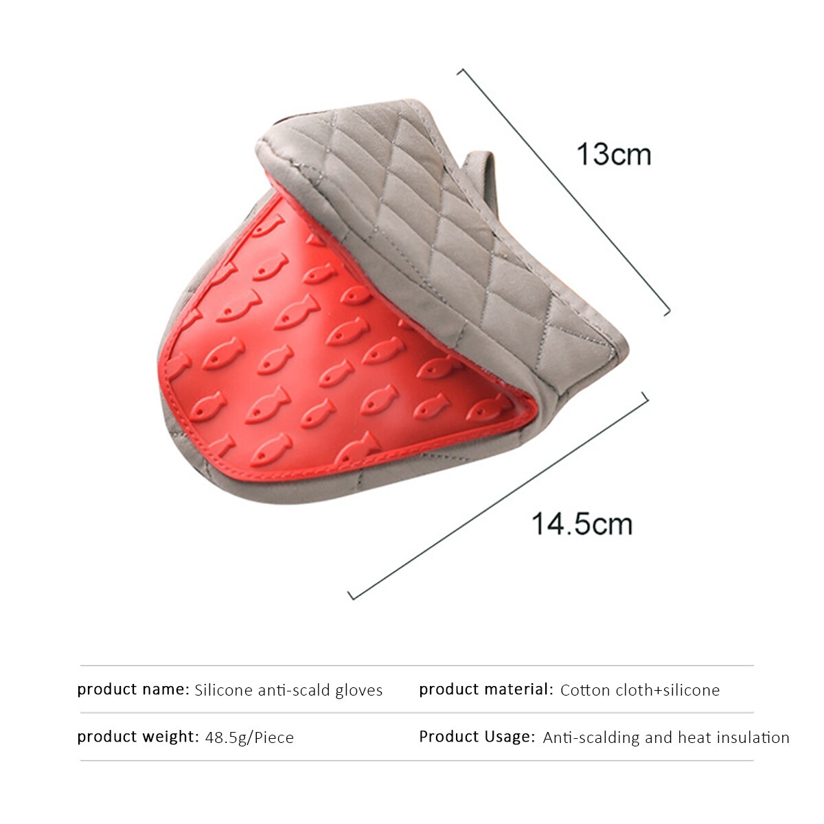 1 Piece Silicone Anti Scald Gloves Oven Clip for Kitchen Tray Dish Bowl Holder Baking Insulation Hand Mitts перчатки для кухни