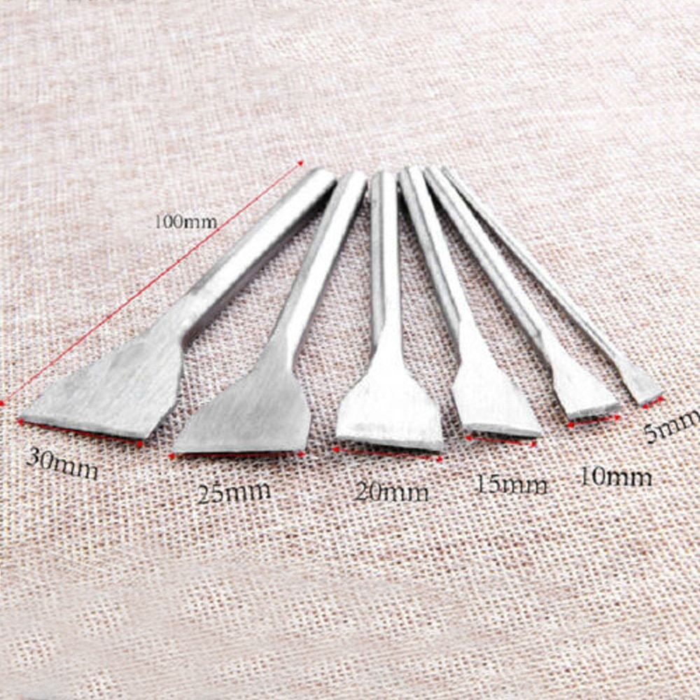 Herramienta de artesanía de cuero de 6 uds., punzón recto de acero DIY, accesorios de trabajo manual de artesanía, correa de cuero, correa de reloj, herramienta de costura