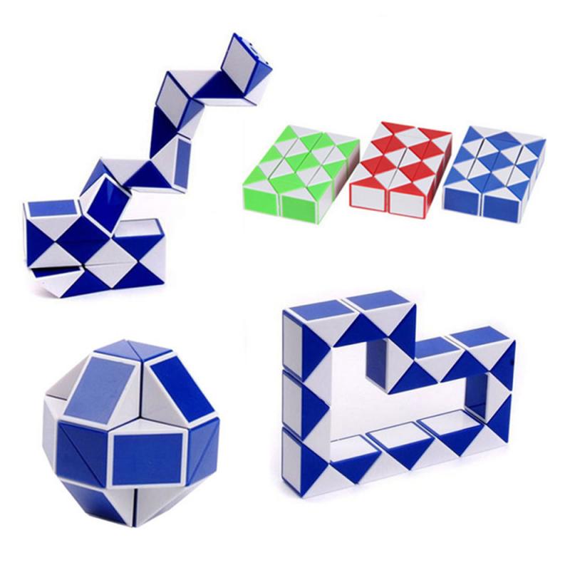 Mini Snake Speed Cubes Twist Puzzle Toys for Kids Party Bag Fillers Party Favours Colorful Educational Toy