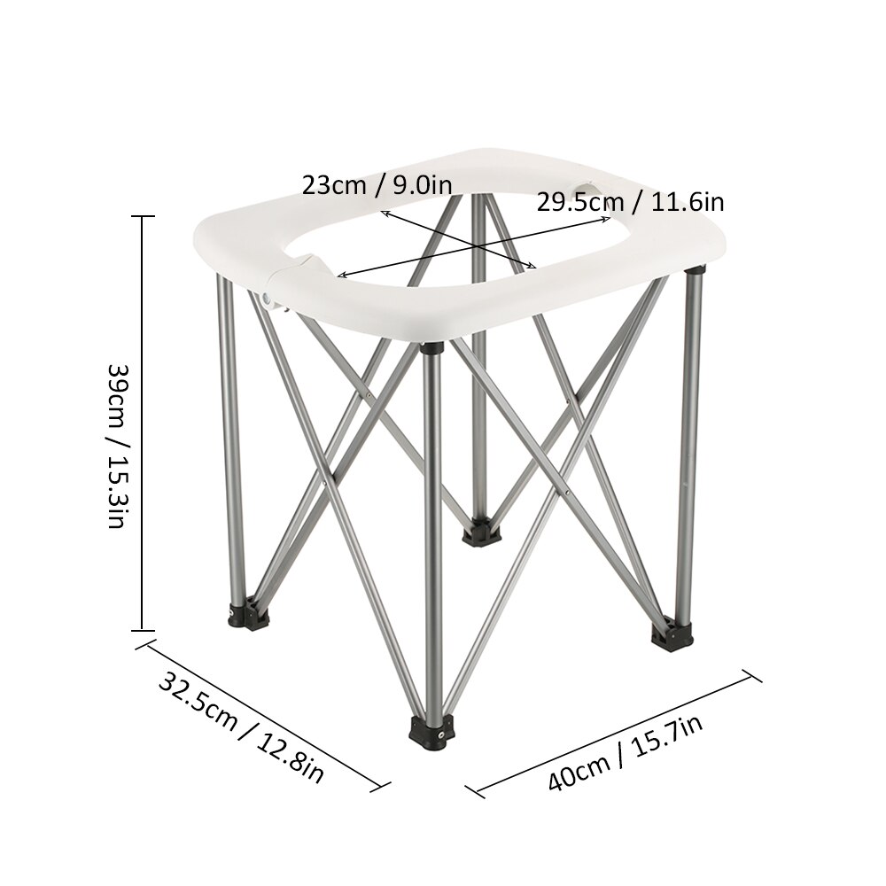 Outdoor Camping Zetel Draagbare Vouwen Wc Lichtgewicht Comfortabele Toiletbril Stoel voor Camping Wandelen Reizen