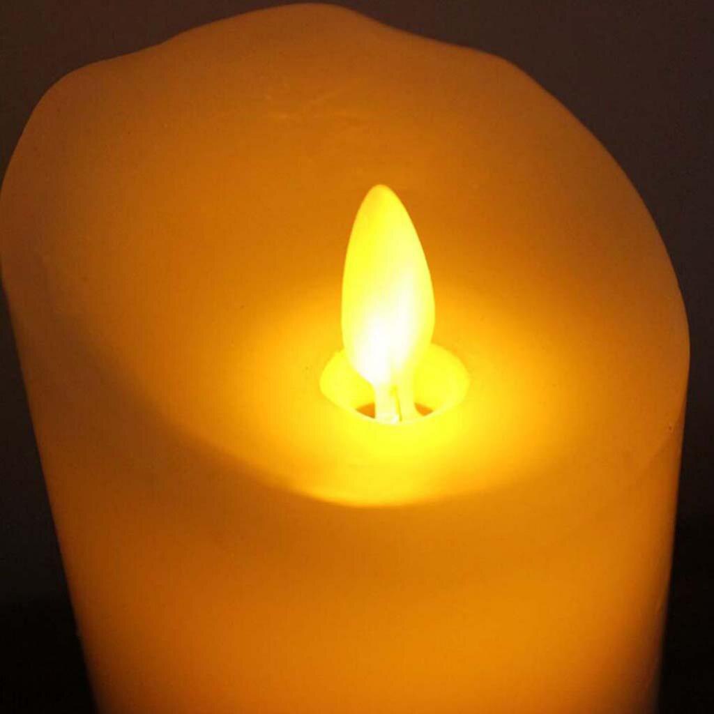 Elektronisk flamless led ljus lampa swing flame gult led ljus batteridrivna ljus swinging flame led candle