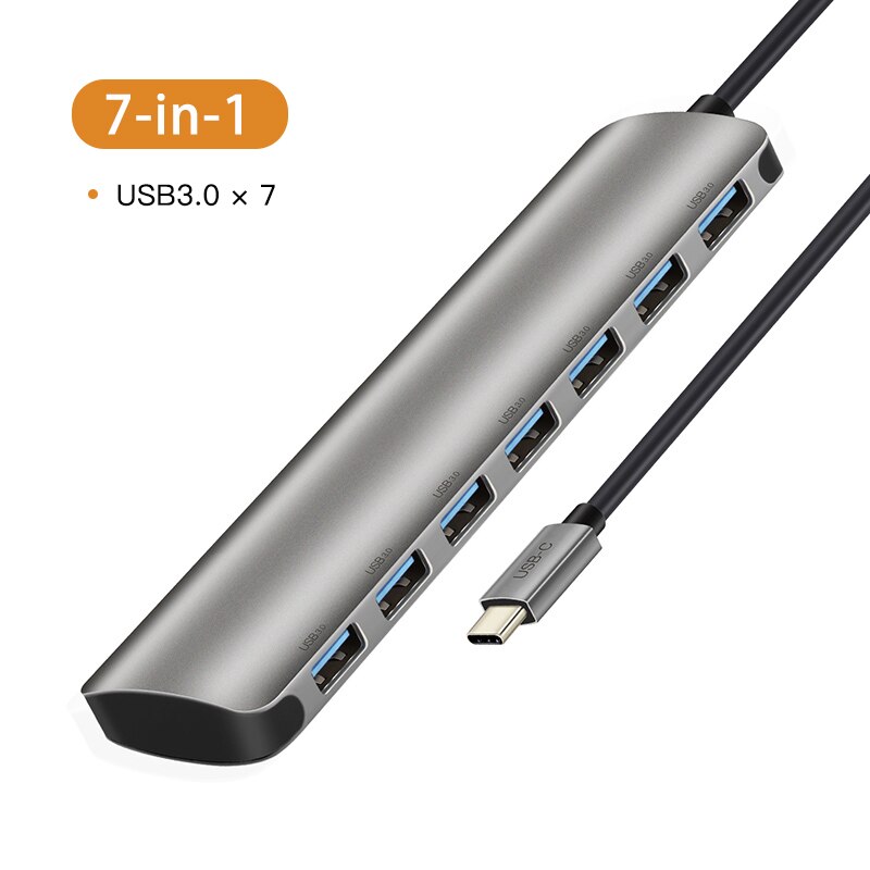 Cabletime Usb C Hub Type C Naar Hdmi Sd Hub USB3.0 Lan Netwerk Hdmi Adapter 6 In 1 Voor Macbook air Pro Huawei Matebook C041: 7in1