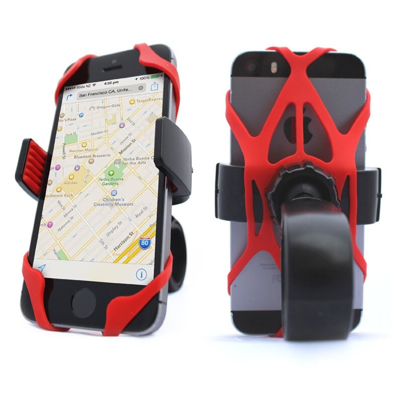 Anti-Slip Siliconen Bands Motorcycle Fiets Stuur Cradle Mount Houder Accessoires Rubber Telefoon Holder Secure Clip Stand