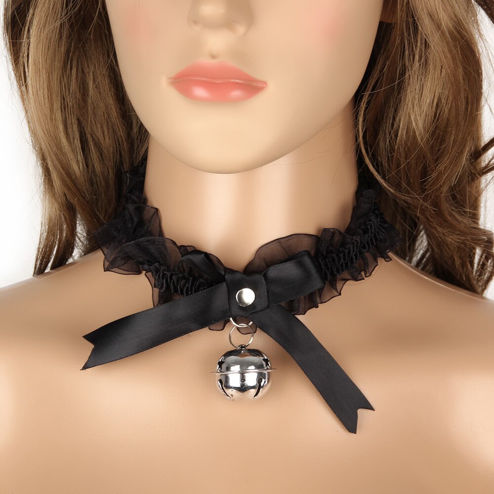 1Pc vrouwen Sexy Boog Knoop Kleine Bel Kraag Choker Ketting Hals Mode-sieraden Jurk Sieraden