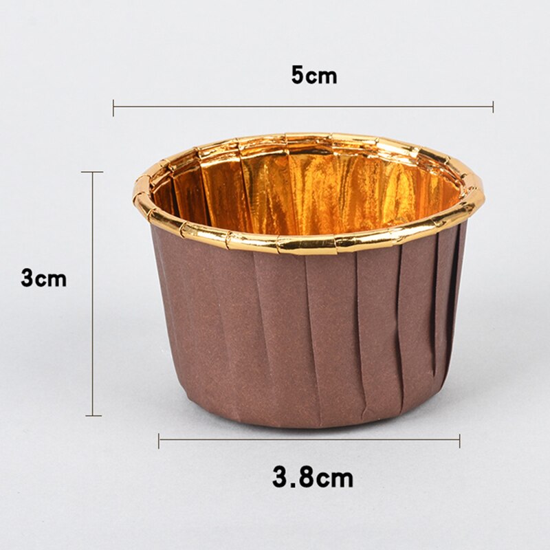 50/100pcs Aluminum Foil Cupcake Paper Cupcake Liner Baking Cups Muffin Cupcake Paper Cups Baking Pastry Tools Bakeware