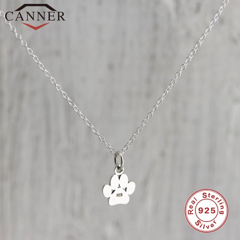 925 sterlina d'argento carino gatto artiglio Pendente Della Collana Delle Donne Semplice colore Argento Catene Della Collana Del Partito/Regalo Di Compleanno Dropshipping
