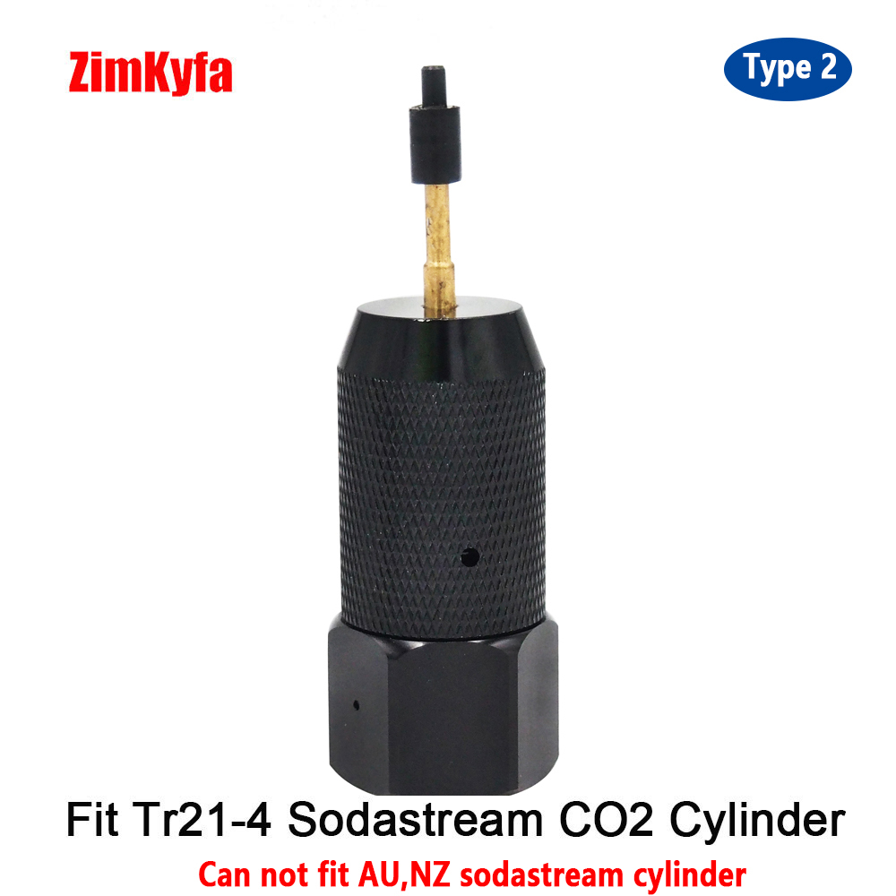 Adaptateur de Charge de recharge de cartouche jetable de cylindre de CO2 pour Sodastream de Tr21-4, G1/2-14,5/8-18UNF cartouche de bouteille d'air de gaz: vert clair