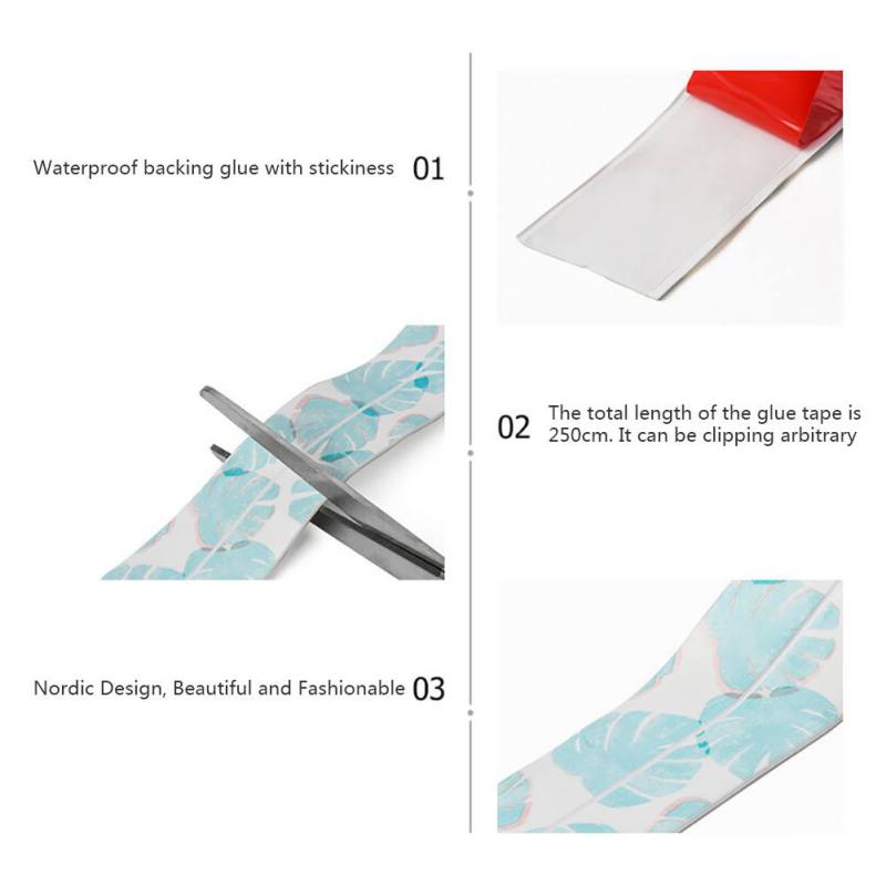 Decorative Caulk Strip Self-Adhesive Mildewproof Waterproof for Bathtub Toilet Floor Kitchen Stove Sink Sealing 1 .