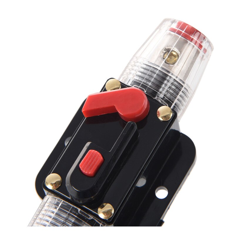 60A Car o Inline Circuit Breaker Fuse Holder 12v-24v System Protection Black