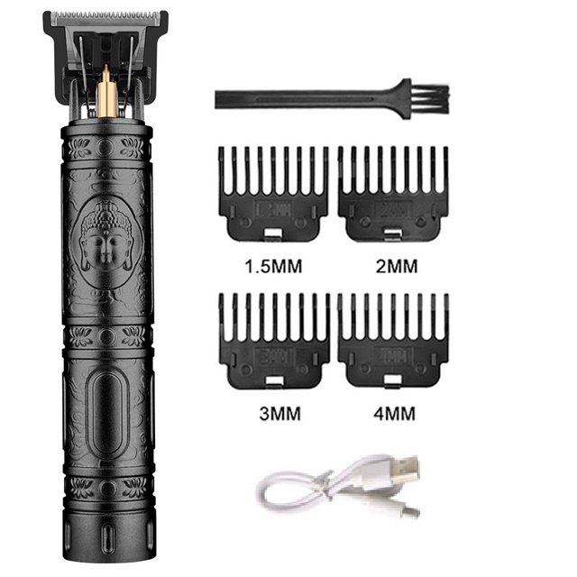 Electric Hair Cutting Machine Vintage T9 Clipper Hair Rechargeable Man Shaver Trimmer For Men's Barber: Red