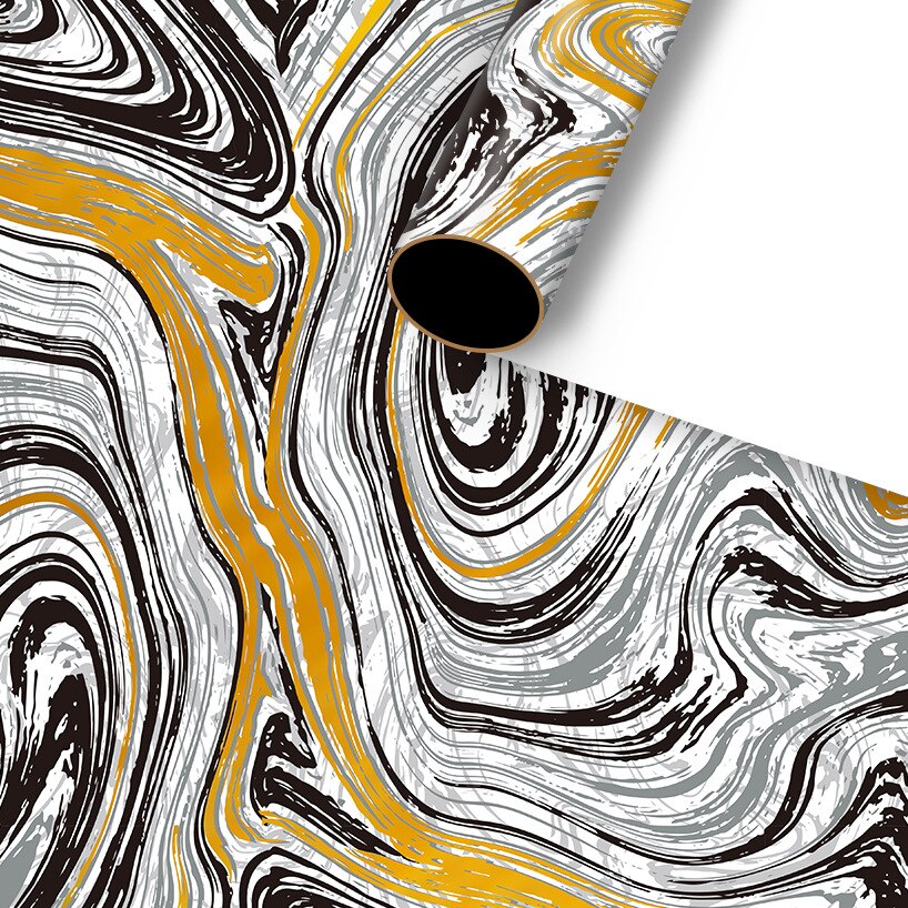 Goud Folie Graniet Textuur Cadeaupapier Marmer Kerst Bruiloft Verjaardag Wijnfles Decoratieve Papier 50*70cm: 3