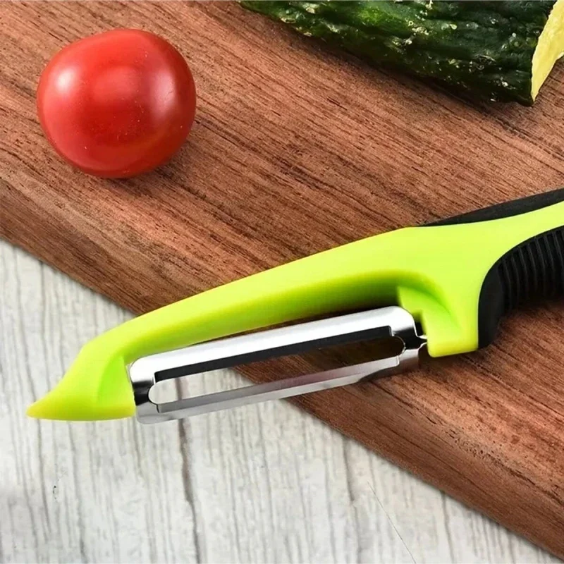 Cuchillo pelador de patatas multifuncional de acero inoxidable para el hogar, herramienta de cocina para pelar verduras y frutas