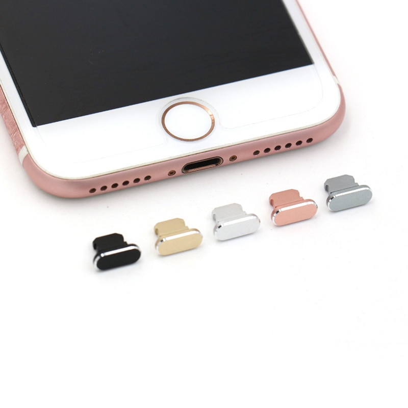 Metal aluminium telefon støvstik til iphone ipad anti støvstik opladningsport til til iphone 11 pro xs max x  xr 6 7 8 plus se