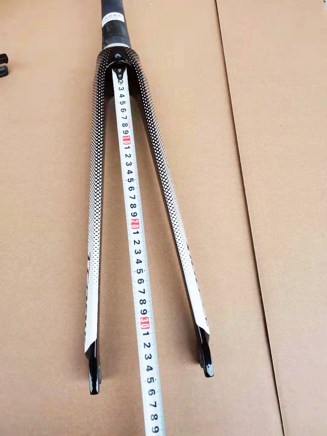 Laatste Hoge Fiets Onderdelen Fiets Voorvork Racefiets Vork Carbon + Aluminium Fietsen Onderdelen 700c Vorken Gloss fietsonderdelen: Grey