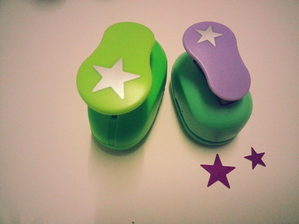 2pcs(2.5cm,1.5cm) star craft punch set eva Punches Crafts Scrapbook school Paper Puncher hole punch