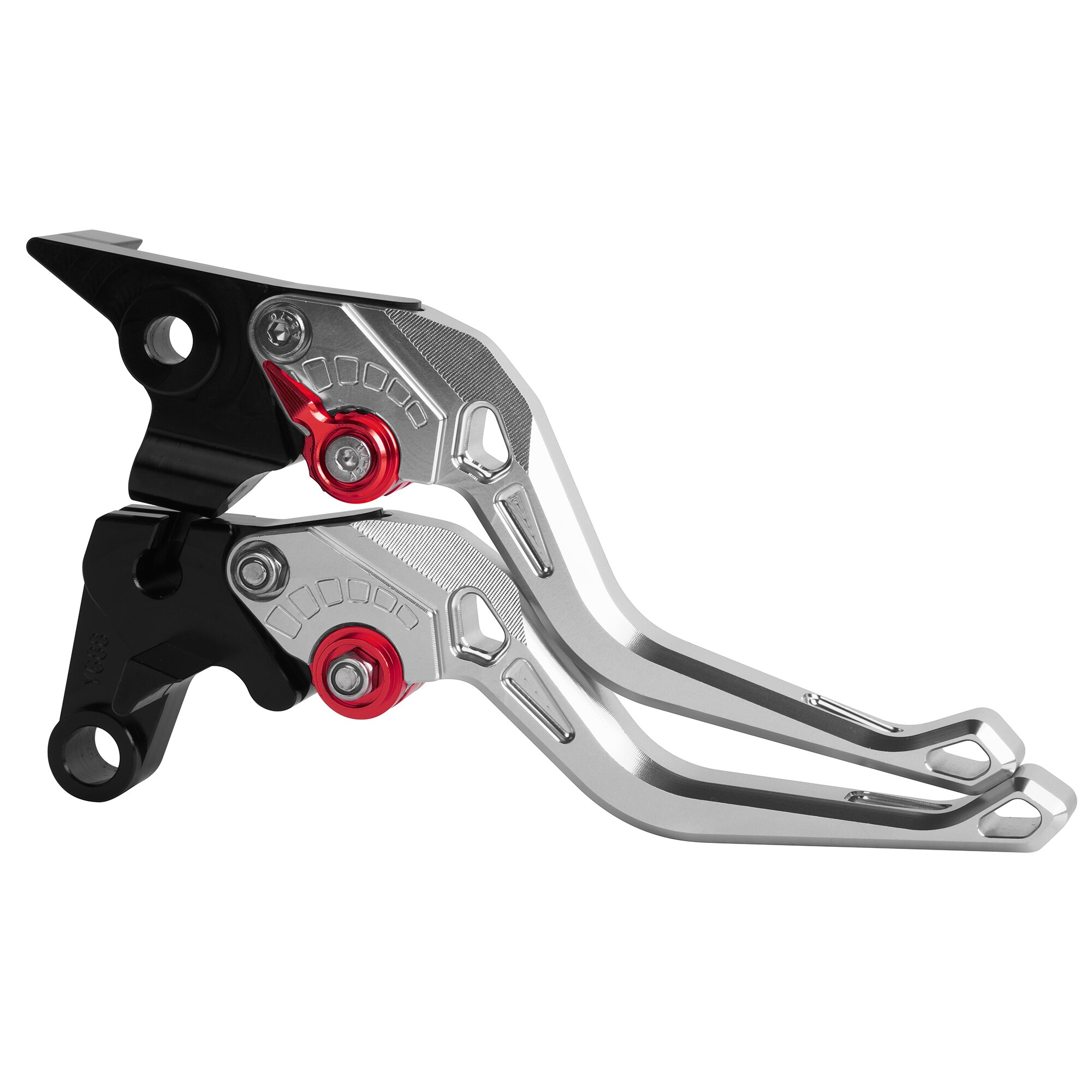 For Yamaha FZ6 FAZER S2 FZ6R MT-07 FZ-07 FZ8 XSR 700 900 ABS MT07 FZ07 MT 07 Motorcycle Adjustable Brake Clutch Short Levers: Silver Red