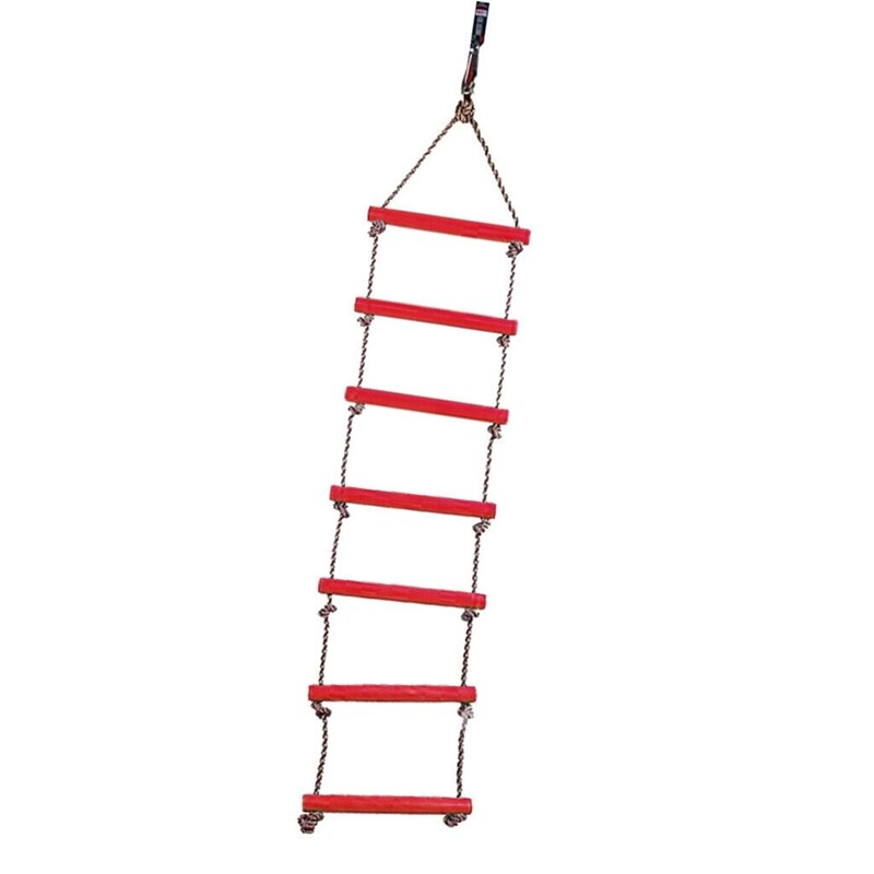 Klimtouwladder 6 sporten klimtouwschommelset accessoires voor jongens kinderen klimoefeningen